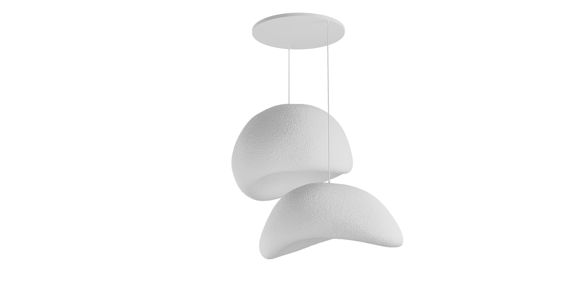 Candeeiro de Teto – 35-120 cm – Branco – Composto Polimérico