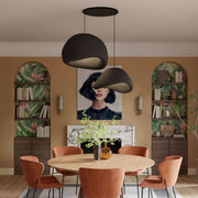 Candeeiro de Teto – 50 x 45 x 32 cm – Preto – Composto Polimérico