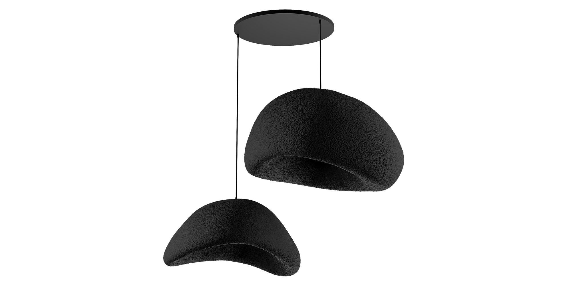 Candeeiro de Teto – 50 x 45 x 32 cm – Preto – Composto Polimérico