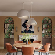 Candeeiro de Teto - 50 x 45 x 32 cm - Cinza Concreto - Composto Polimérico