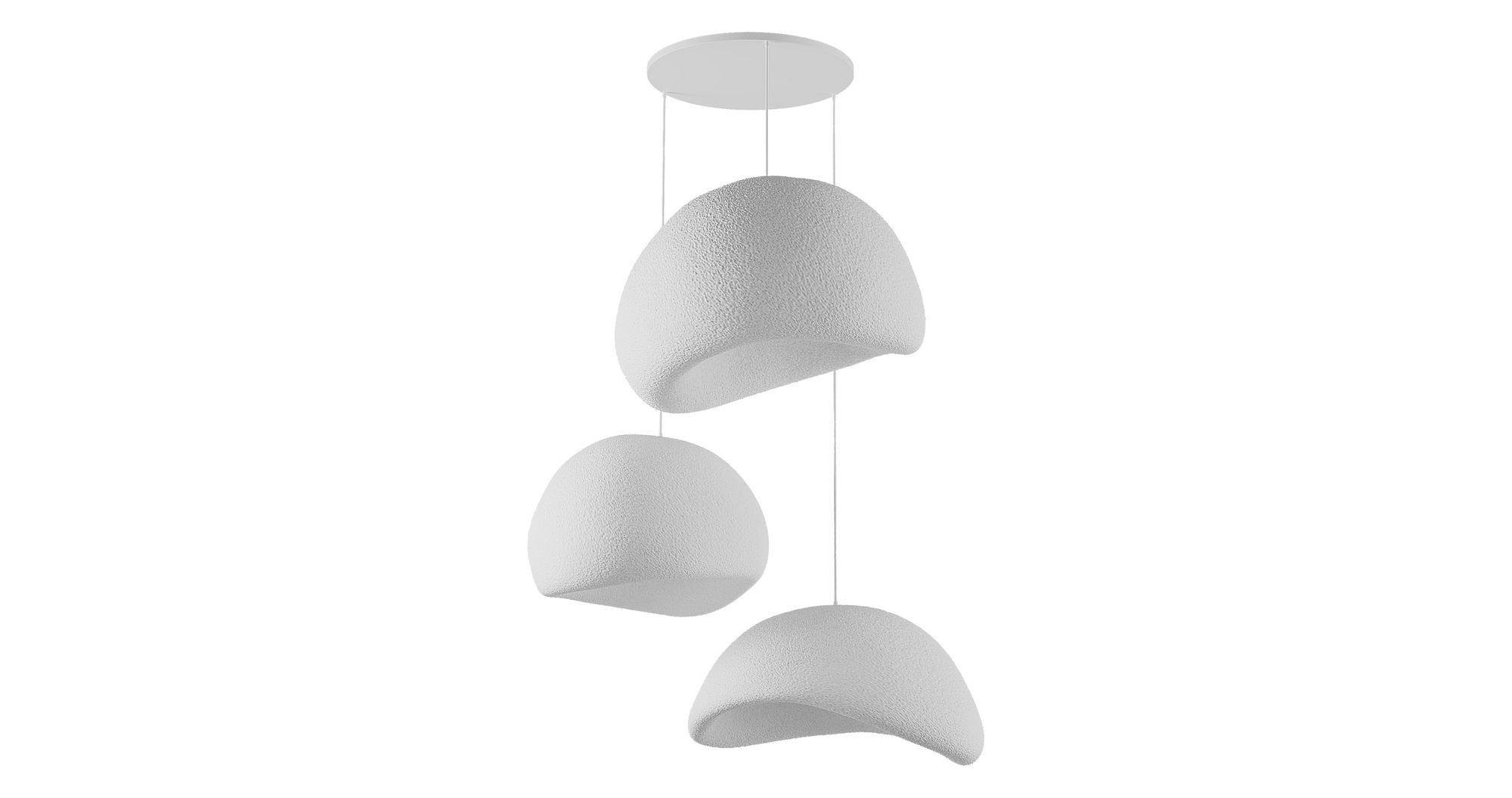 Candeeiro de Teto – 50 x 45 x 32 cm – Branco – Composto Polimérico