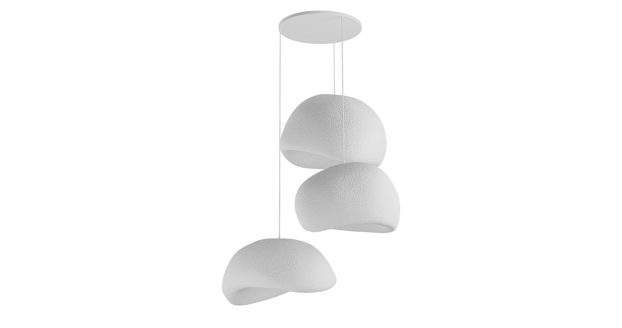 Candeeiro de Teto – 50 x 45 x 32 cm – Branco – Composto Polimérico