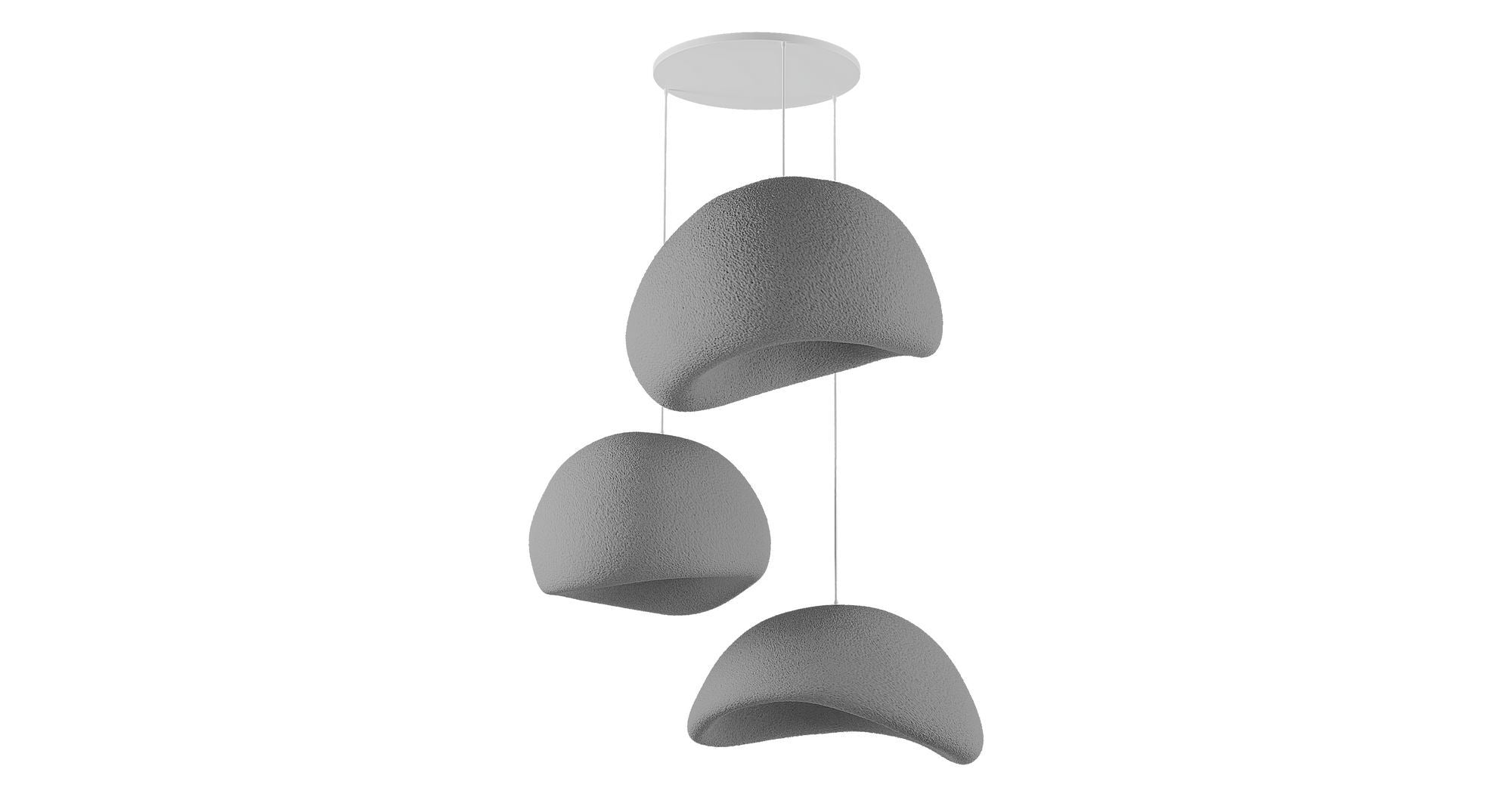 Candeeiro de Teto – 35-120 cm – Cinza Concreto – Composto Polimérico