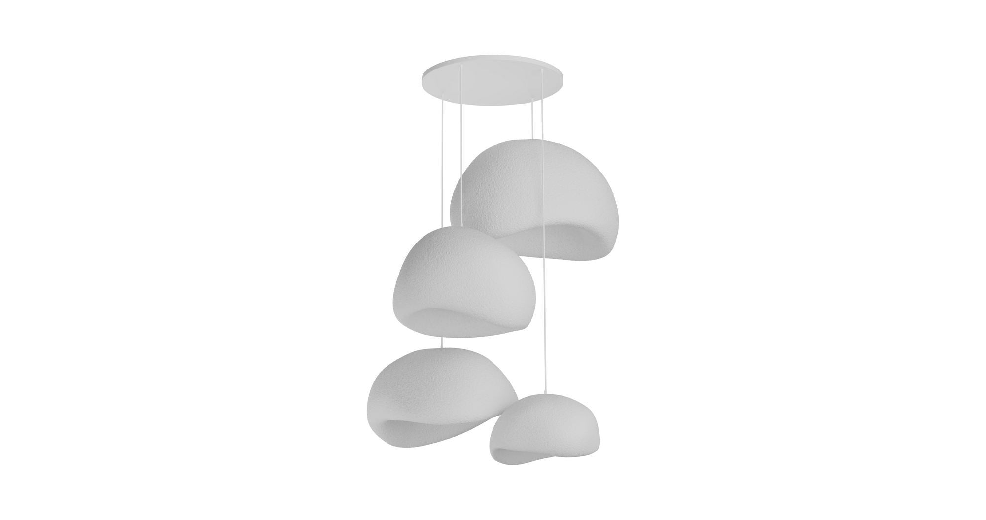 Candeeiro de Teto – 50 x 45 x 32 cm – Branco – Composto Polimérico