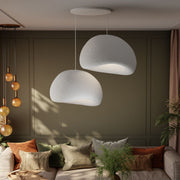 Candeeiro de Teto – 50 x 45 x 32 cm – Branco – Composto Polimérico