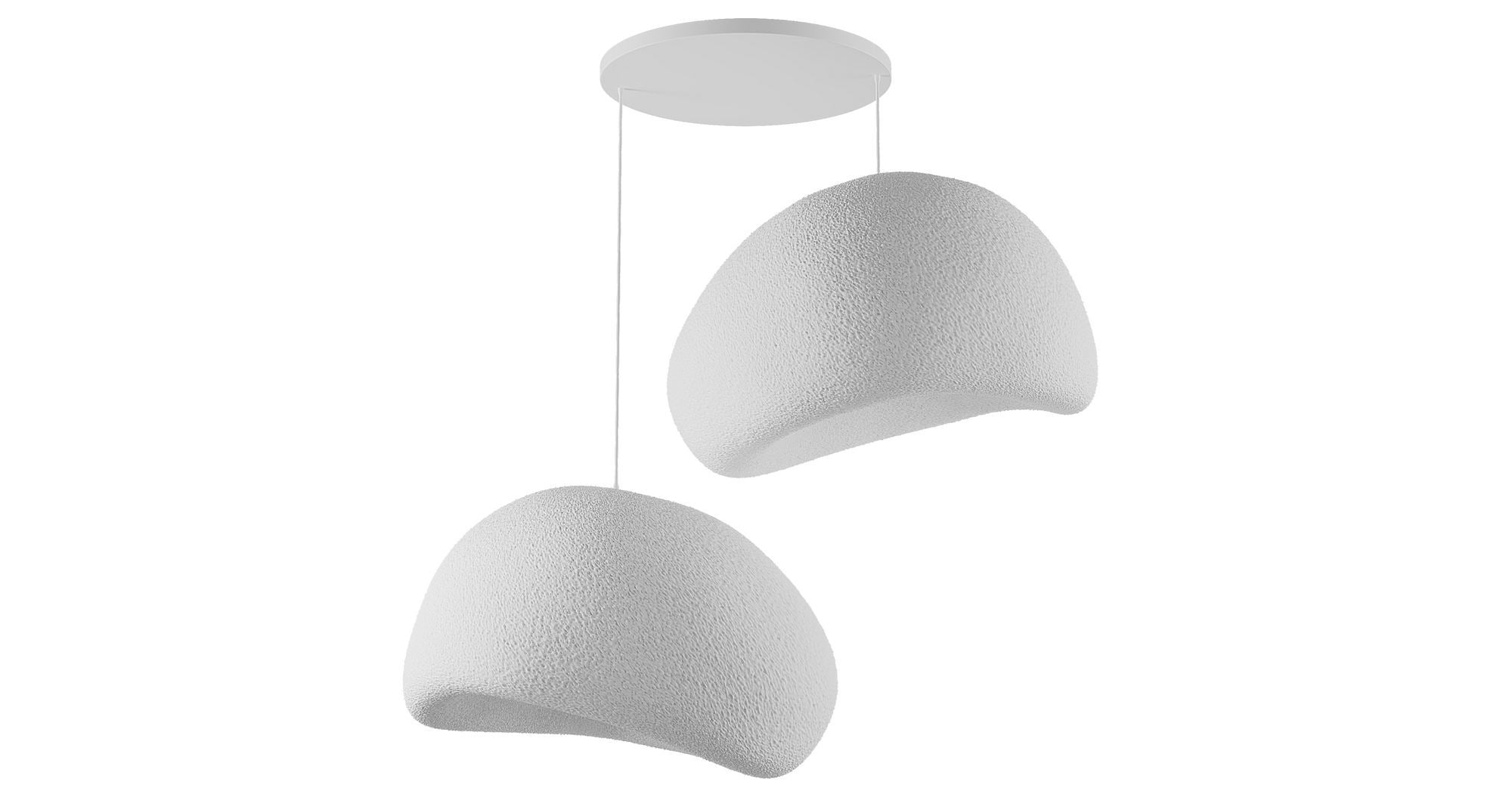 Candeeiro de Teto – 50 x 45 x 32 cm – Branco – Composto Polimérico