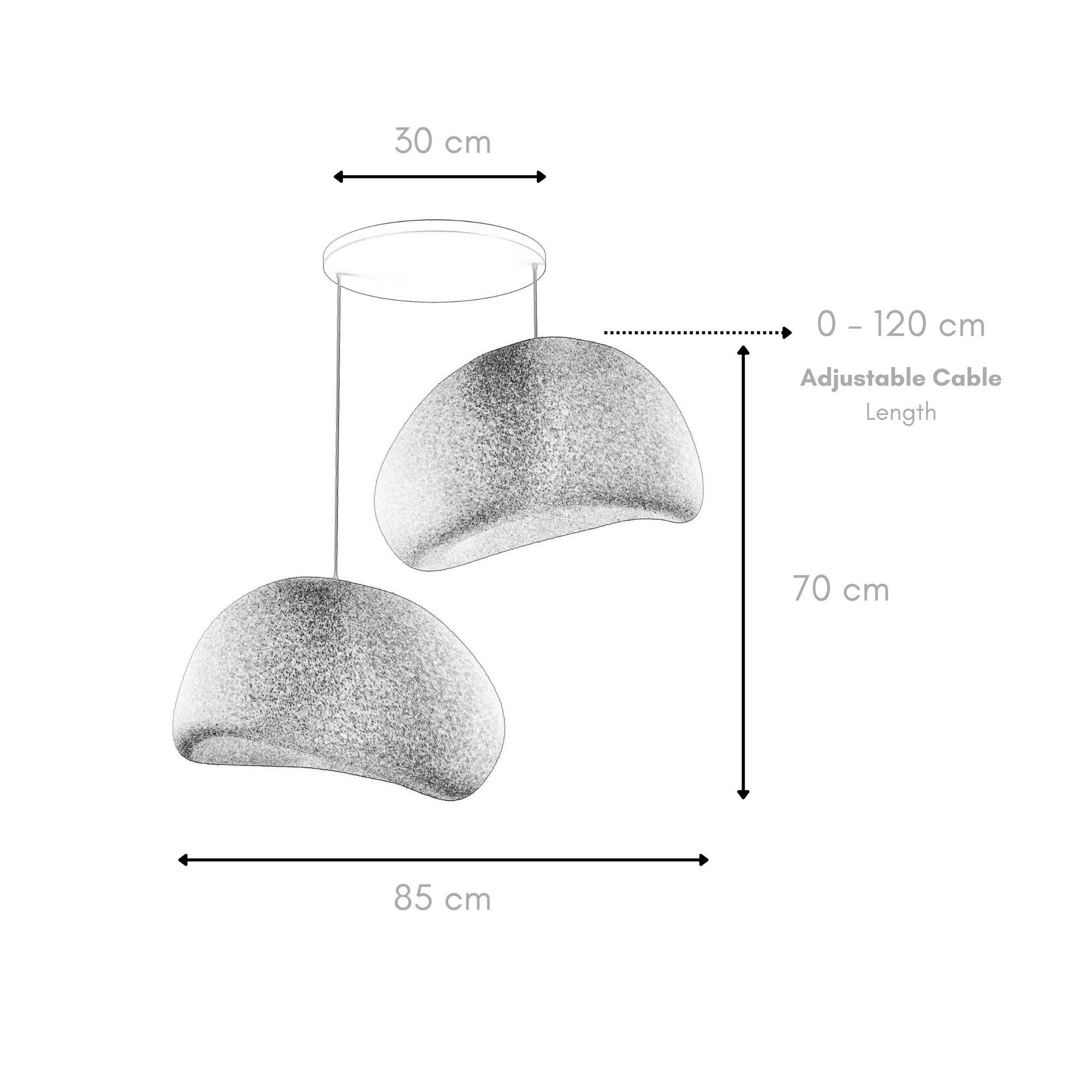 Candeeiro de Teto – 50 x 45 x 32 cm – Branco – Composto Polimérico