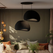 Candeeiro de Teto – 50 x 45 x 32 cm – Preto – Composto Polimérico