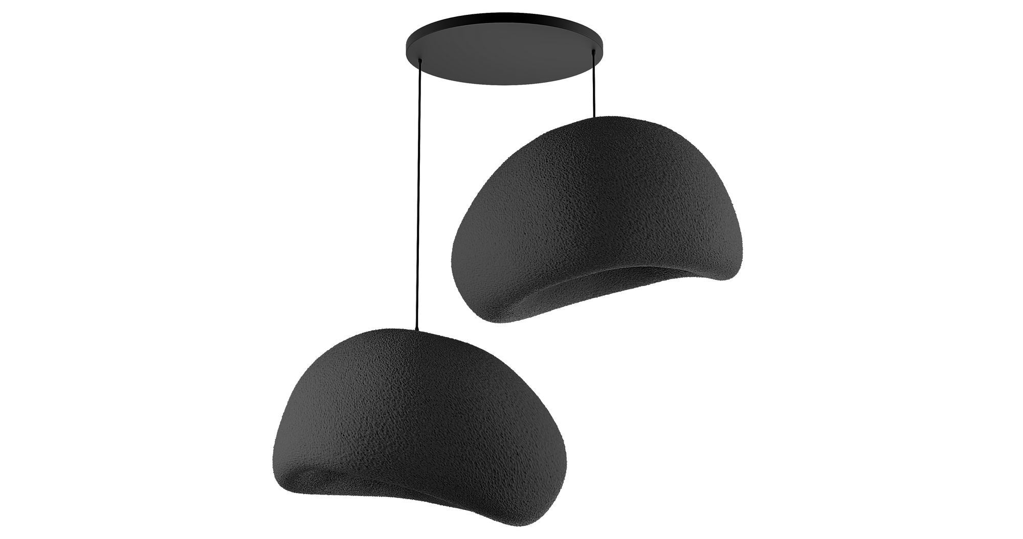 Candeeiro de Teto – 50 x 45 x 32 cm – Preto – Composto Polimérico