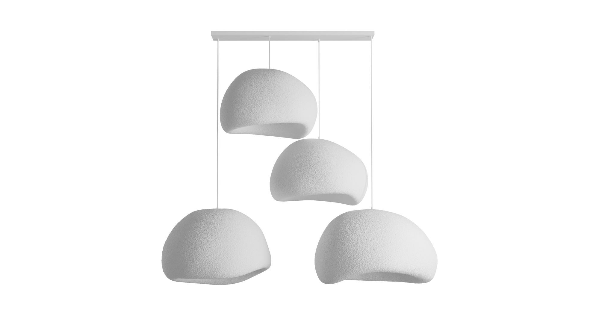 Candeeiro de Teto – 50 x 45 x 32 cm – Branco – Composto Polimérico