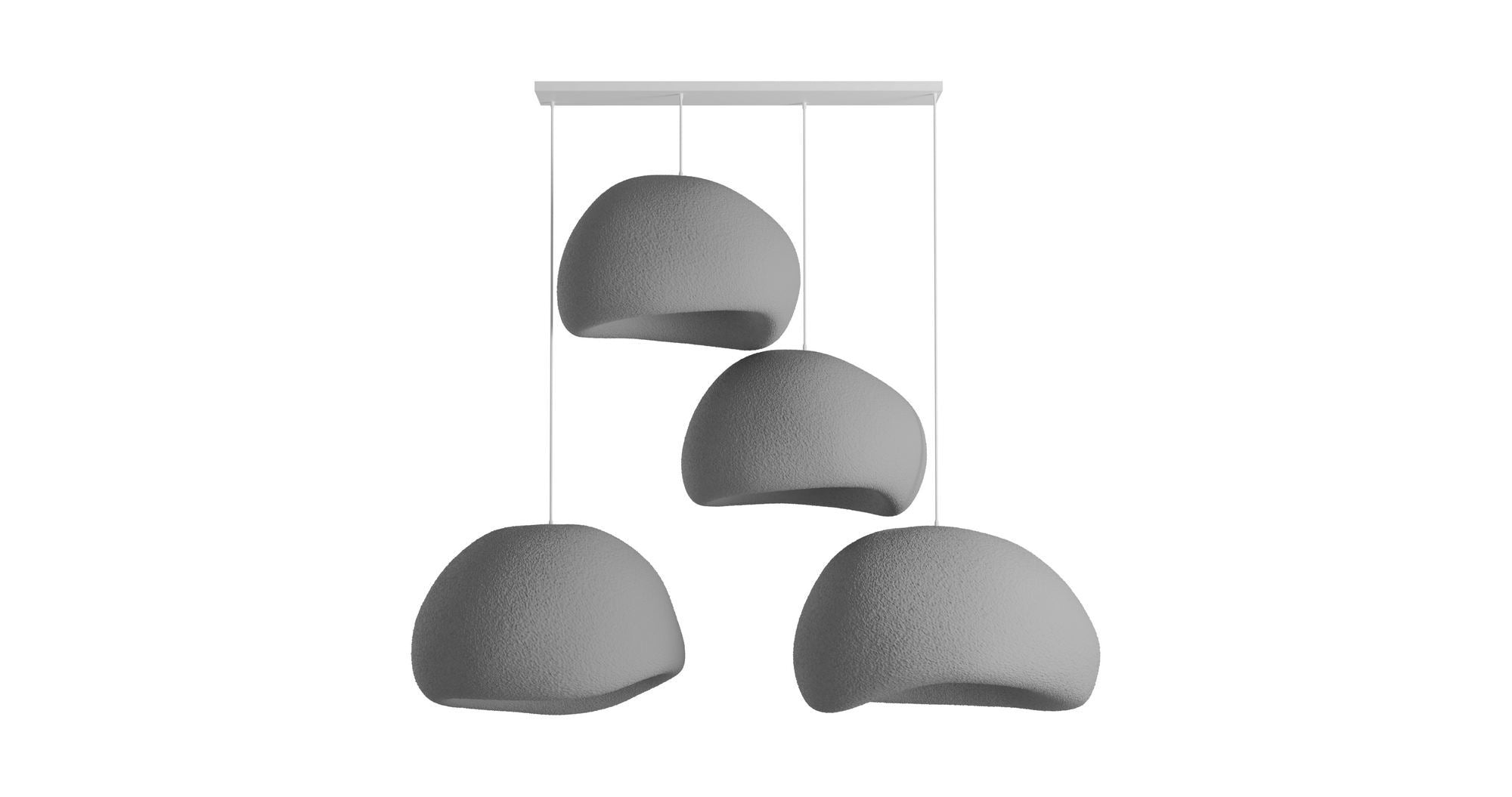 Candeeiro de Teto – 50 x 45 x 32 cm – Cinza Concreto – Composto Polimérico