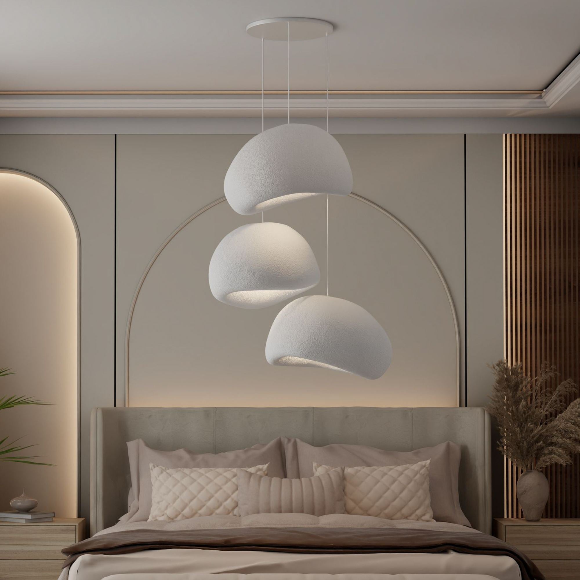 Candeeiro de Teto – 50 x 45 x 32 cm – Branco – Polimérico