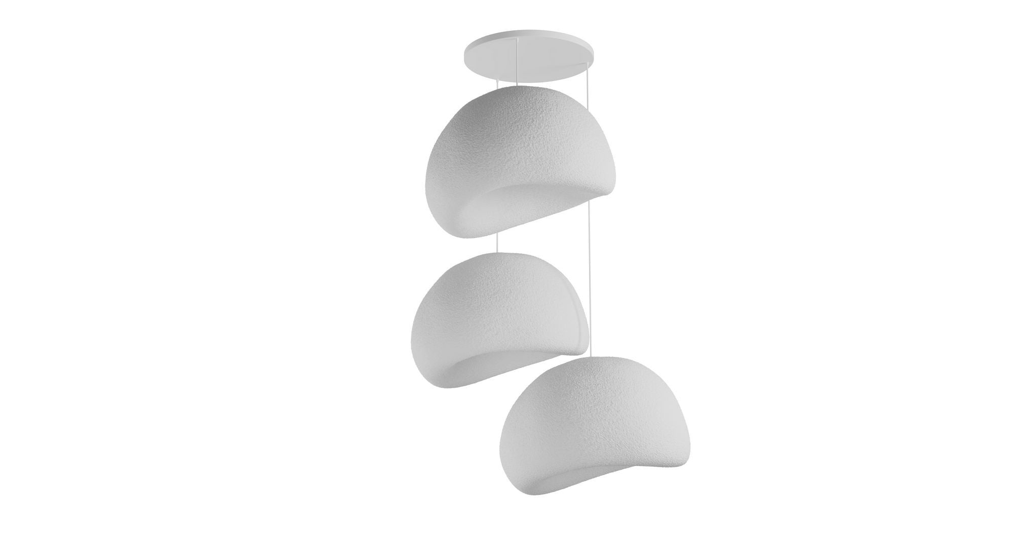 Candeeiro de Teto – 50 x 45 x 32 cm – Branco – Polimérico