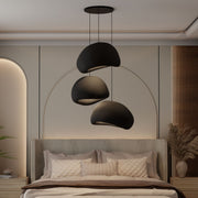 Candeeiro de Teto - 50 x 45 x 32 cm - Preto - Composto Polimérico