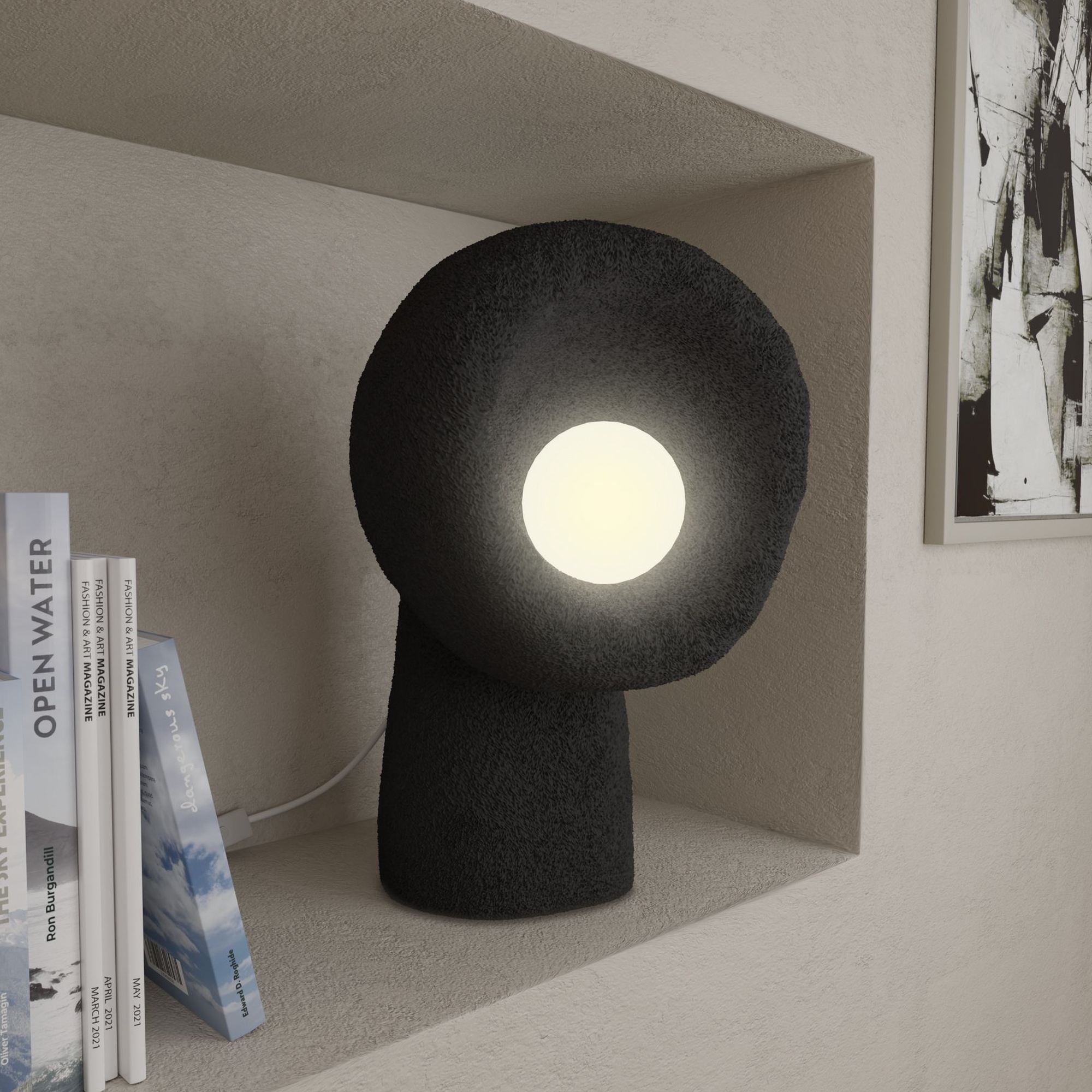 Candeeiro de mesa-Wabi Sabi Echo-Preto