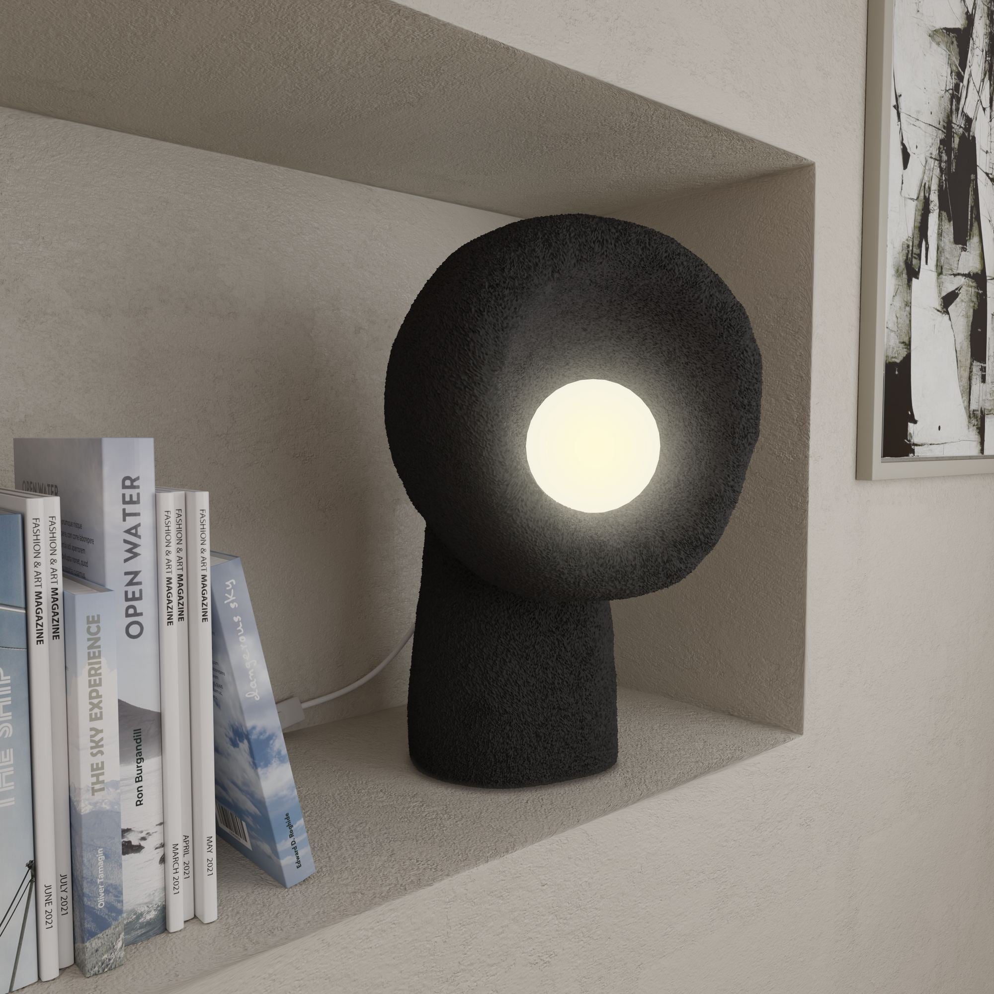 Candeeiro de mesa-Wabi Sabi Echo-Preto