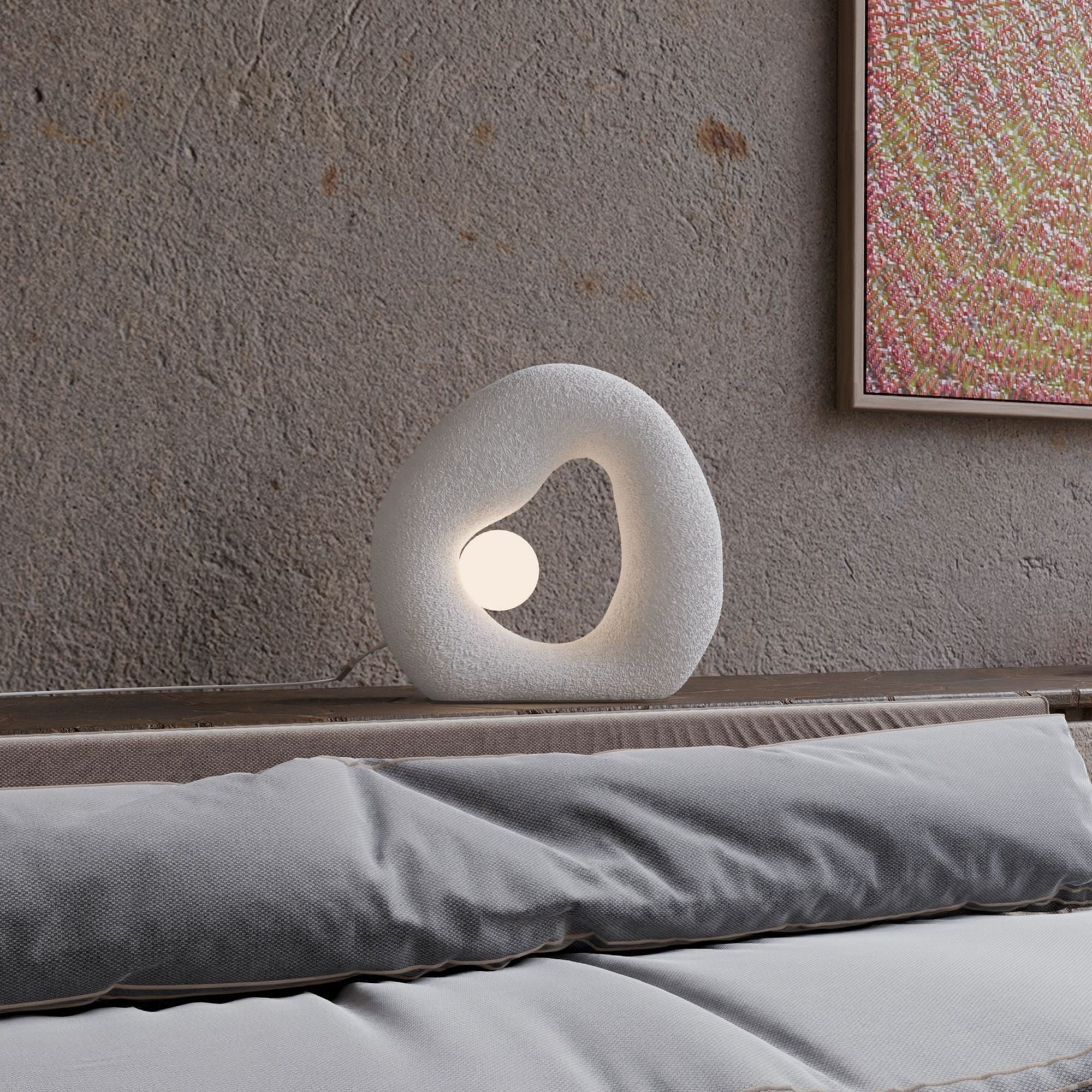 Candeeiro de mesa-Wabi Sabi Pond-Branco