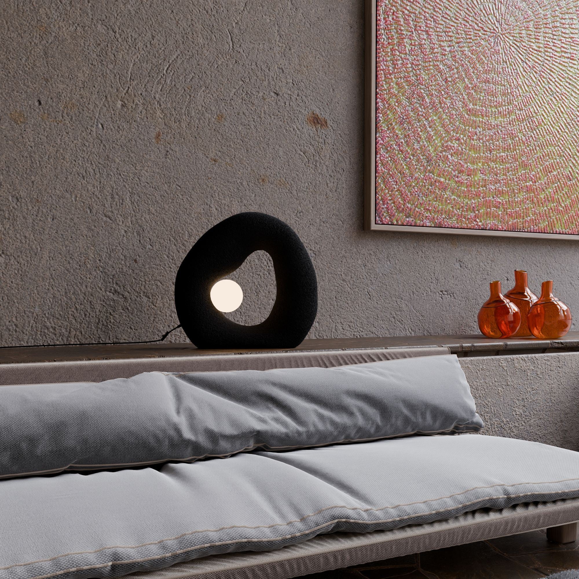 Candeeiro de mesa-Wabi Sabi Pond-Preto