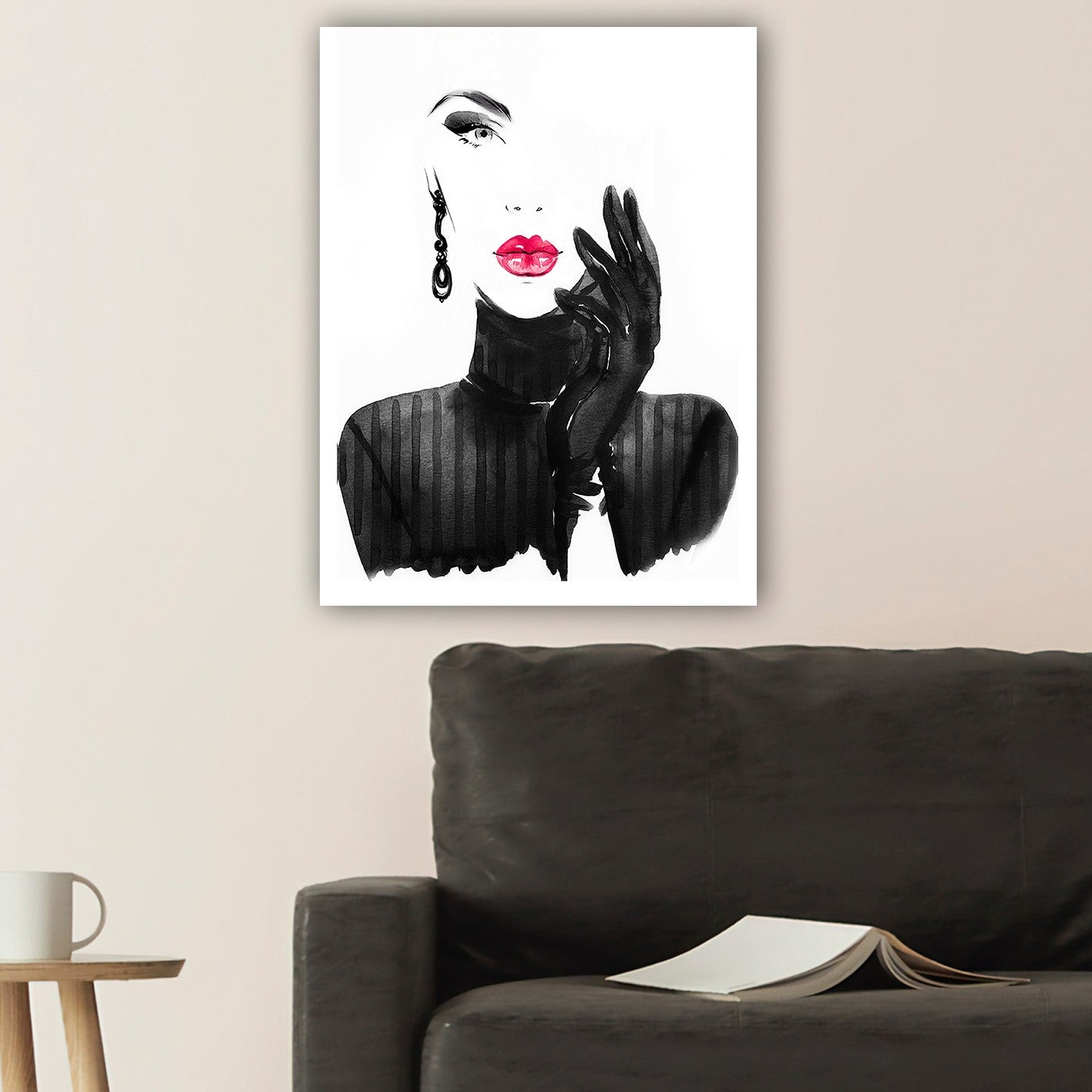 Impressionante pintura decorativa em tela, 70 x 100 cm | 100% tela, 100% moldura de madeira (3 cm de espessura) | Perfeito para amantes de decoração e arte