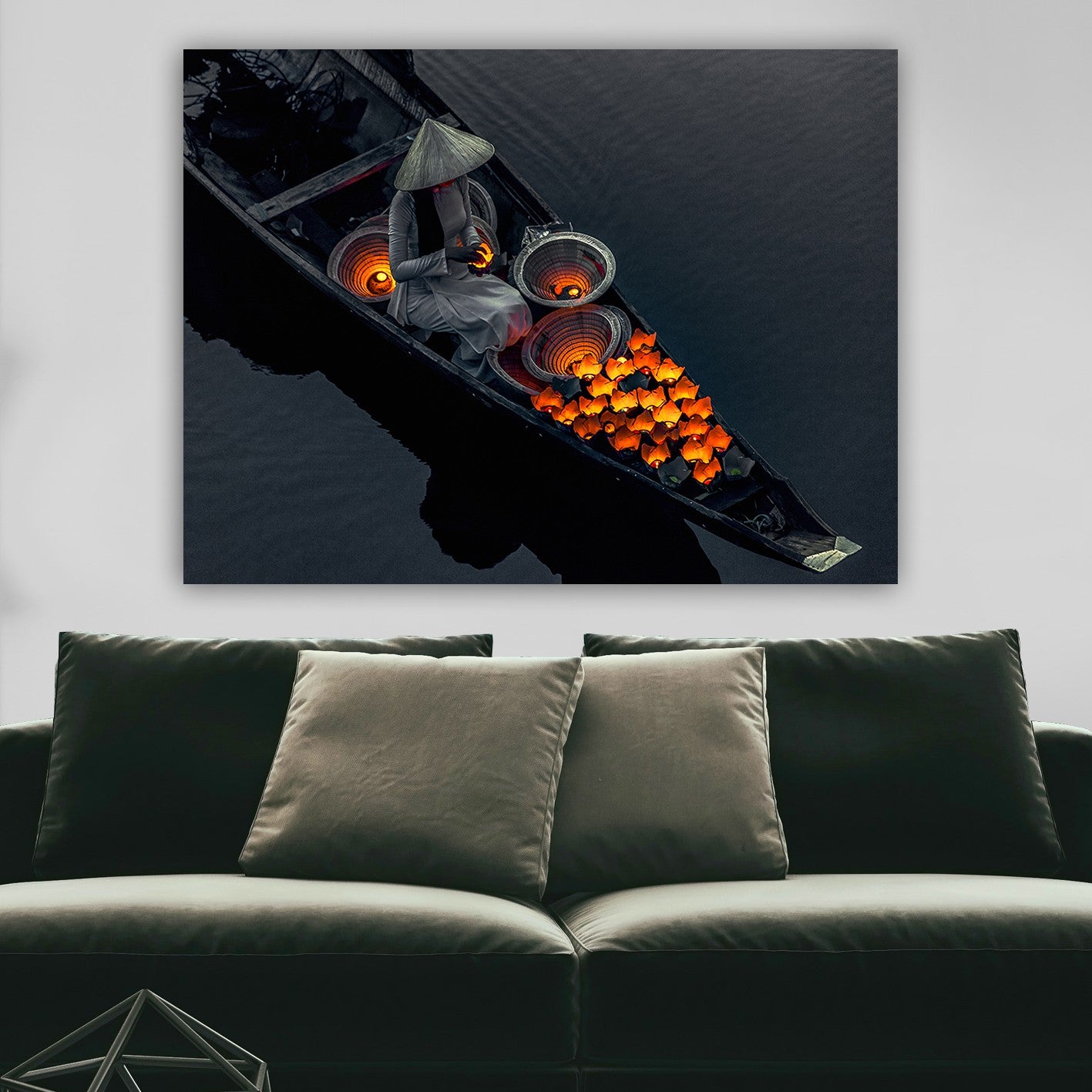 Impressionante pintura decorativa em tela, 70 x 100 cm | 100% tela, 100% moldura de madeira (3 cm de espessura) | Perfeito para amantes de decoração e arte