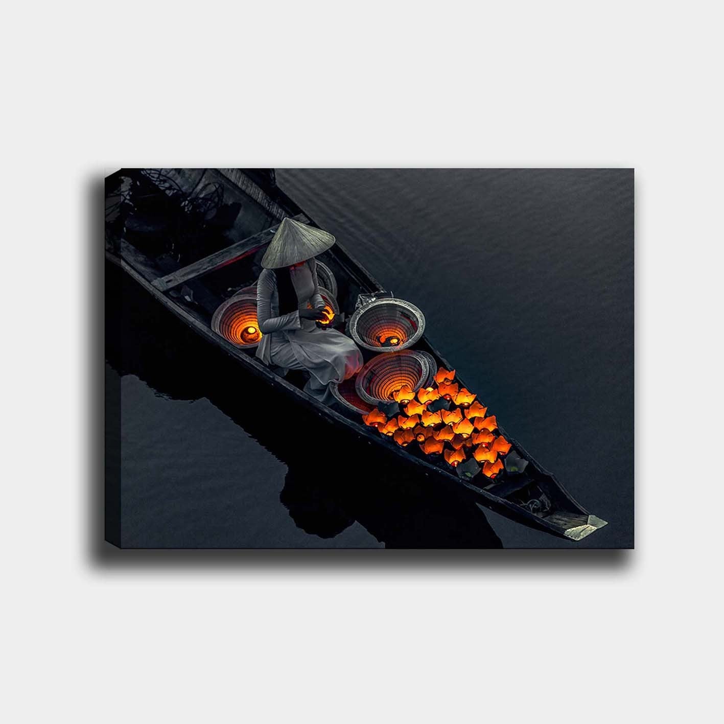 Impressionante pintura decorativa em tela, 70 x 100 cm | 100% tela, 100% moldura de madeira (3 cm de espessura) | Perfeito para amantes de decoração e arte
