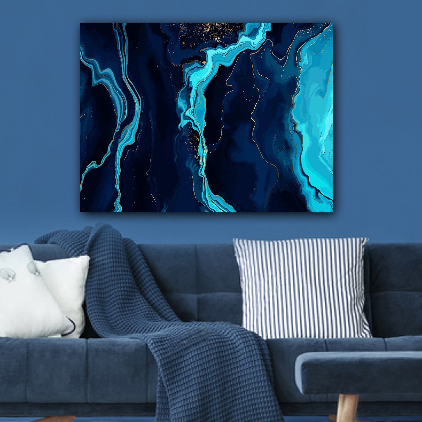 Impressionante pintura decorativa em tela, 70 x 100 cm | 100% tela, 100% moldura de madeira (3 cm de espessura) | Perfeito para amantes de decoração e arte