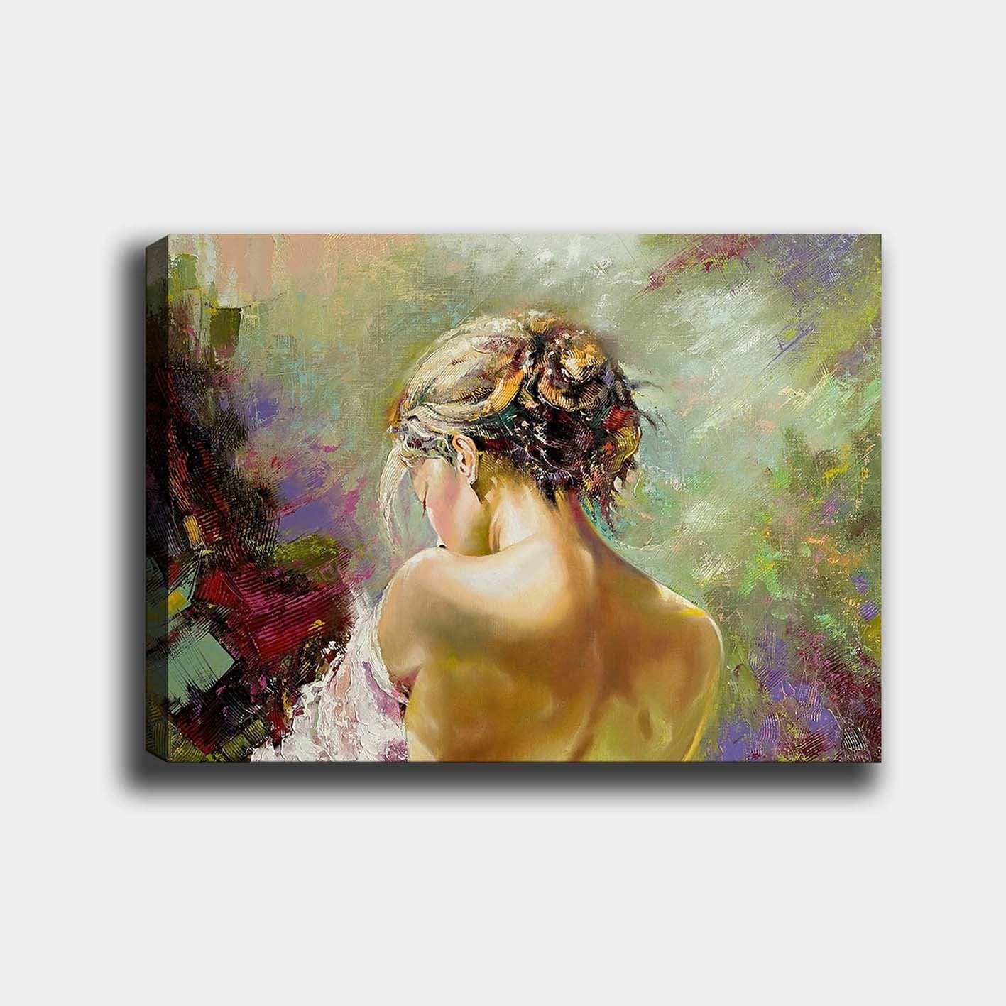 Impressionante pintura decorativa em tela, 70 x 100 cm | 100% tela, 100% moldura de madeira (3 cm de espessura) | Perfeito para amantes de decoração e arte