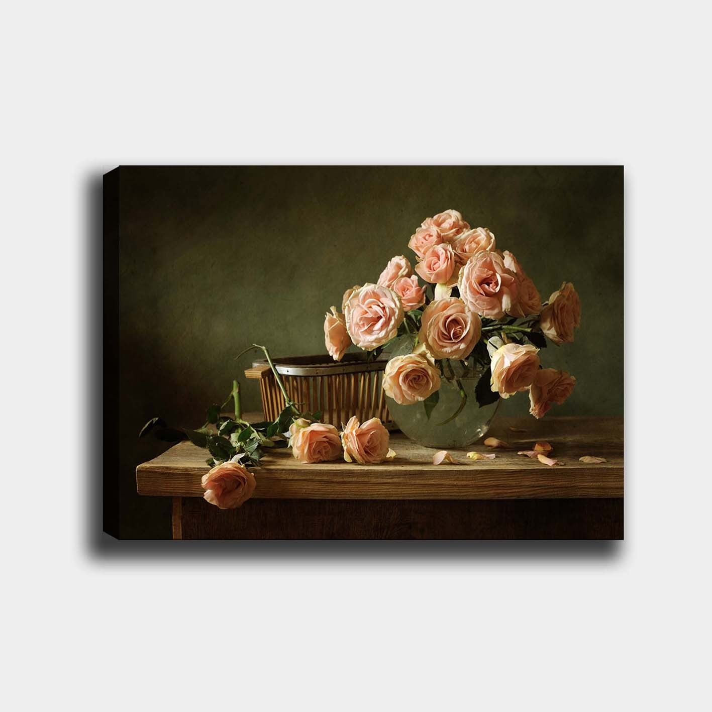 Impressionante pintura decorativa em tela, 70 x 100 cm | 100% tela, 100% moldura de madeira (3 cm de espessura) | Perfeito para amantes de decoração e arte