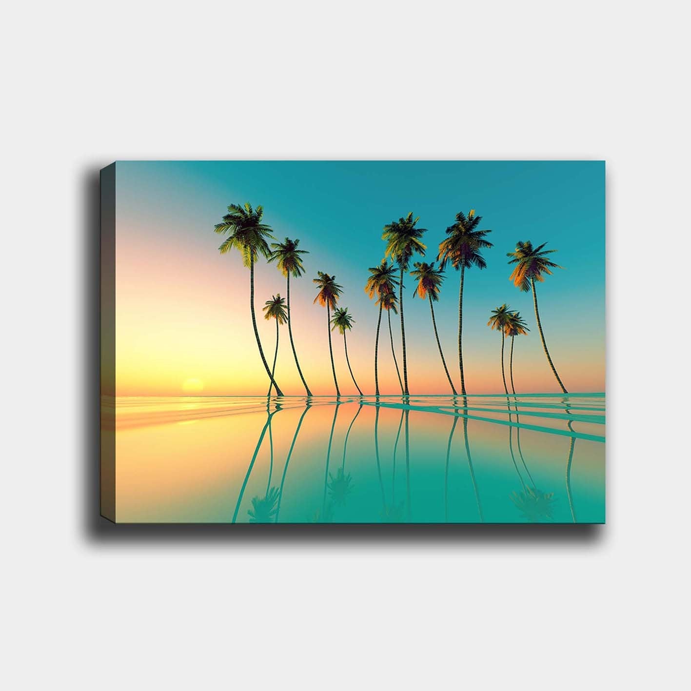 Impressionante pintura decorativa em tela, 70 x 100 cm | 100% tela, 100% moldura de madeira (3 cm de espessura) | Perfeito para amantes de decoração e arte