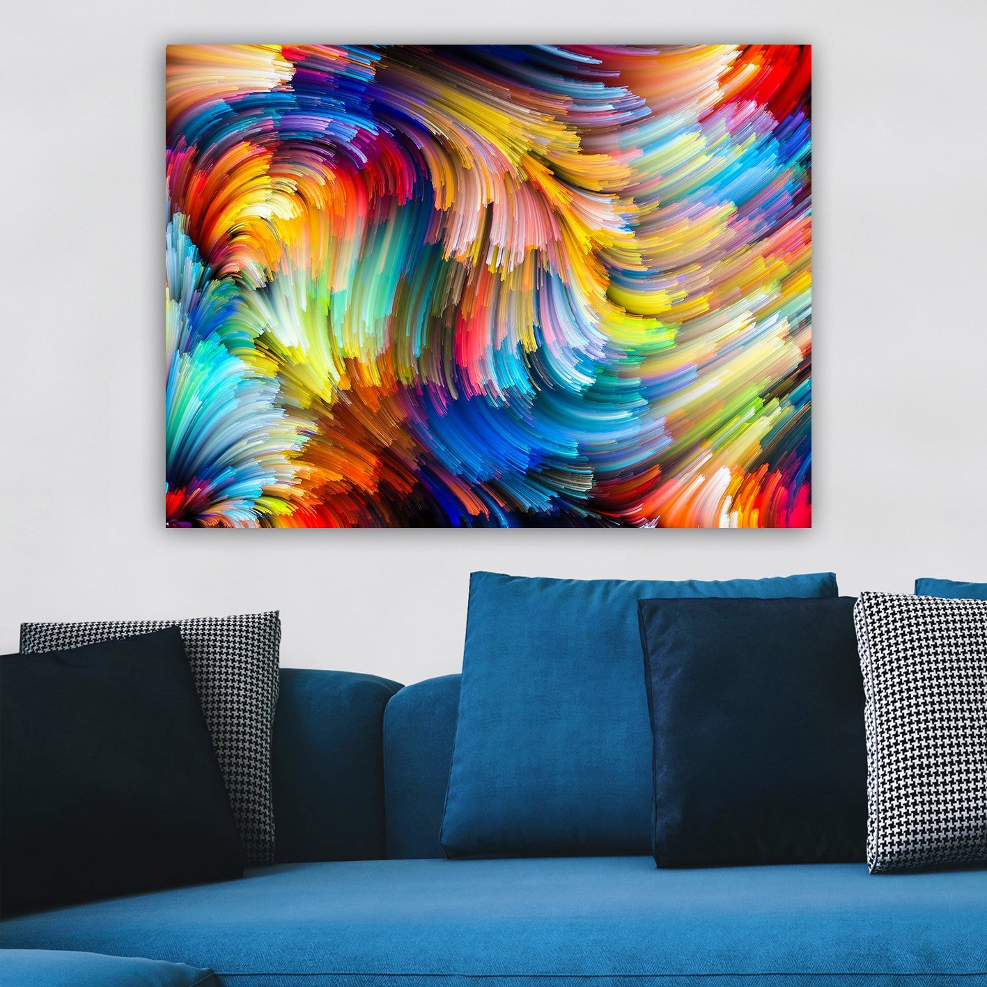 Impressionante pintura decorativa em tela, 70 x 100 cm | 100% tela, 100% moldura de madeira (3 cm de espessura) | Perfeito para amantes de decoração e arte