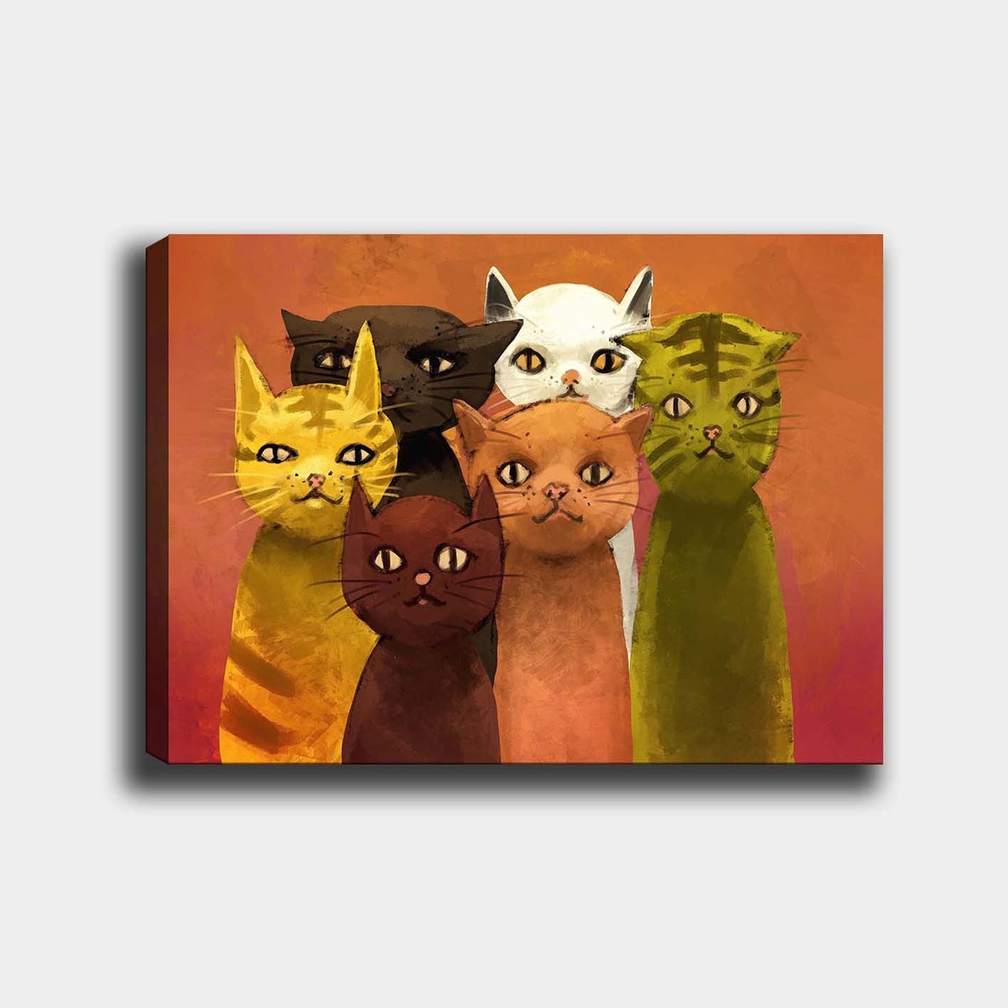 Impressionante pintura decorativa em tela, 70 x 100 cm | 100% tela, 100% moldura de madeira (3 cm de espessura) | Perfeito para amantes de decoração e arte