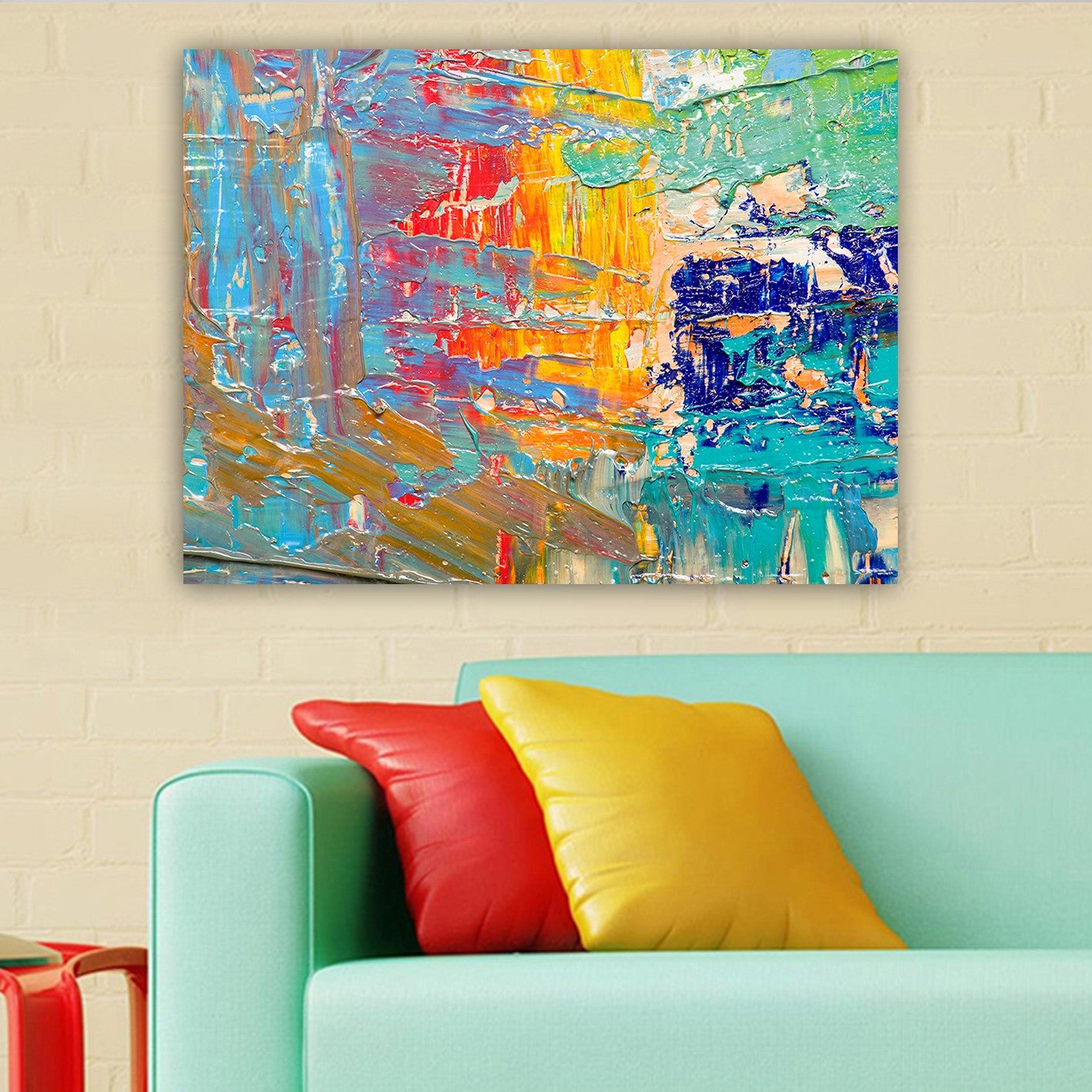 Impressionante pintura decorativa em tela, 70 x 100 cm | 100% tela, 100% moldura de madeira (3 cm de espessura) | Perfeito para amantes de decoração e arte