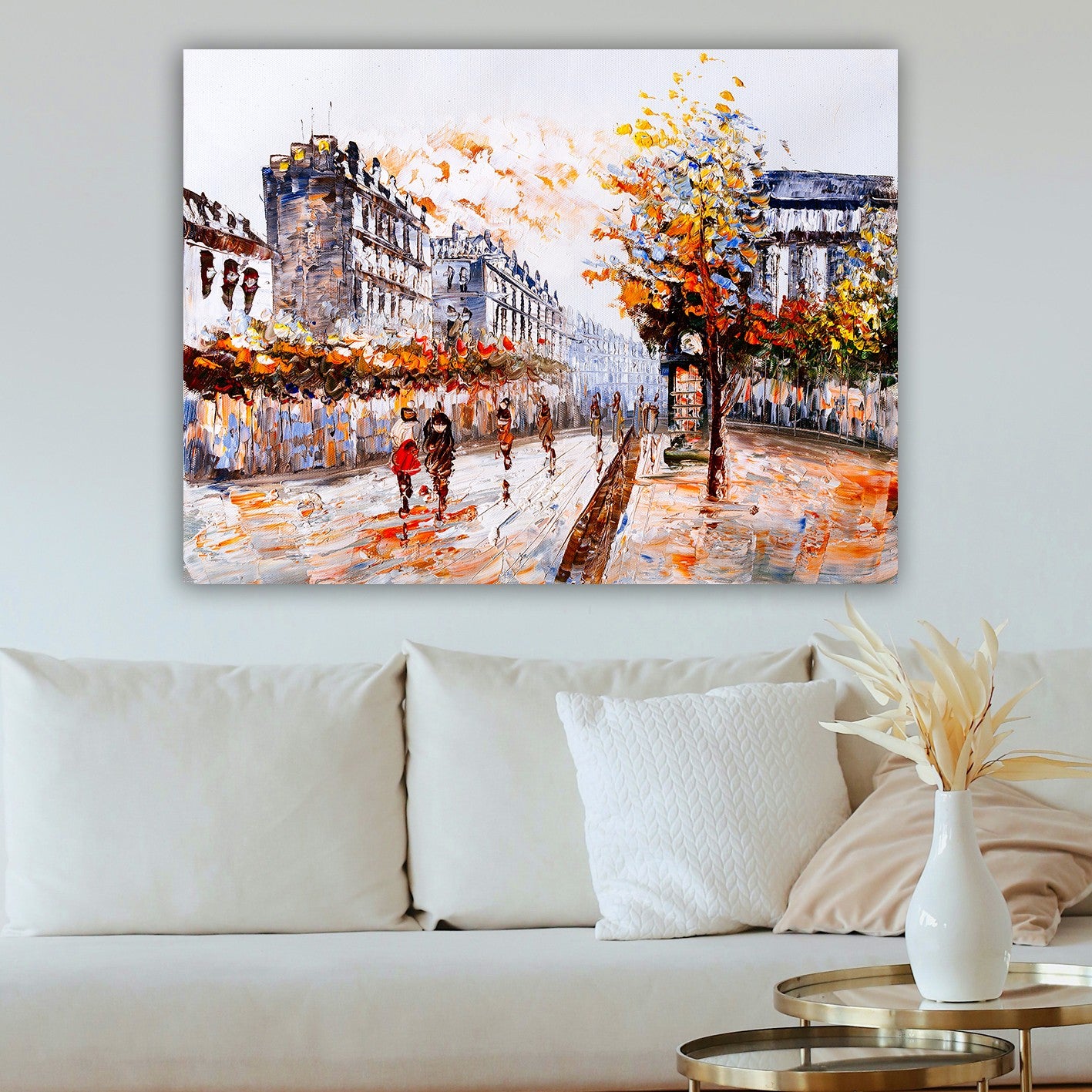 Impressionante pintura decorativa em tela, 70 x 100 cm | 100% tela, 100% moldura de madeira (3 cm de espessura) | Perfeito para amantes de decoração e arte