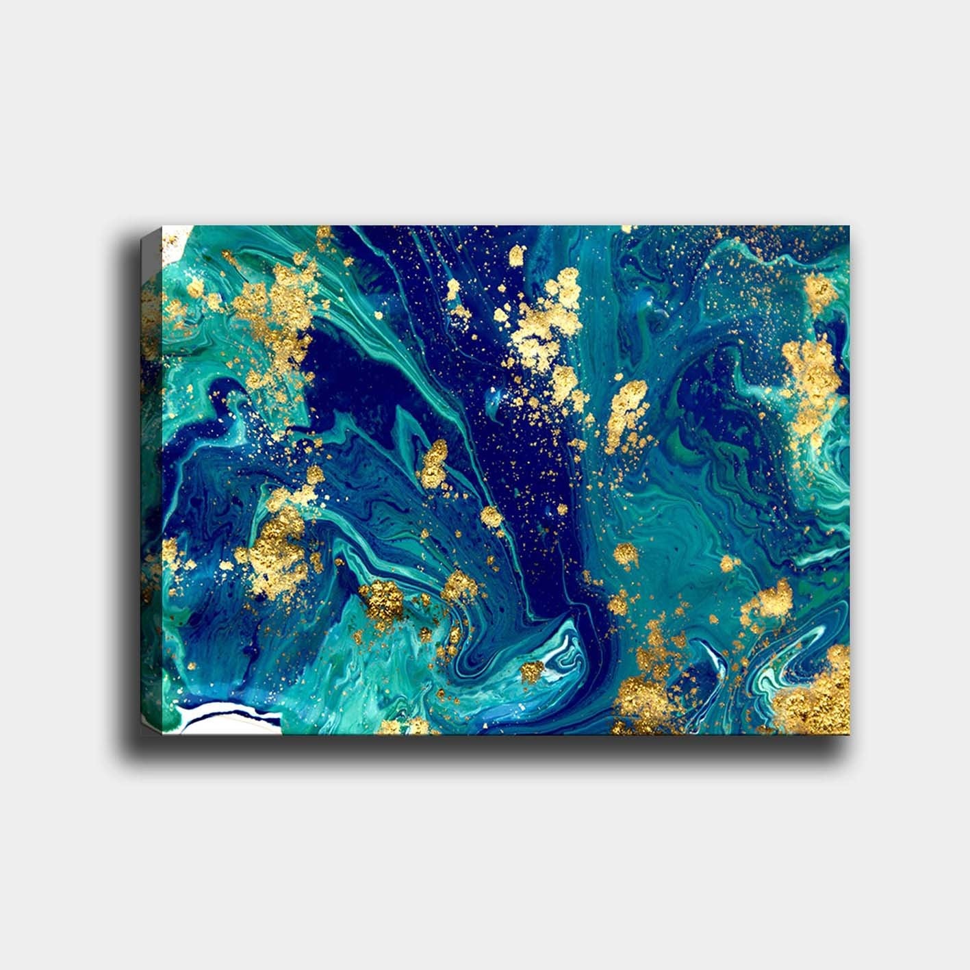 Impressionante pintura decorativa em tela, 70 x 100 cm | 100% tela, 100% moldura de madeira (3 cm de espessura) | Perfeito para amantes de decoração e arte