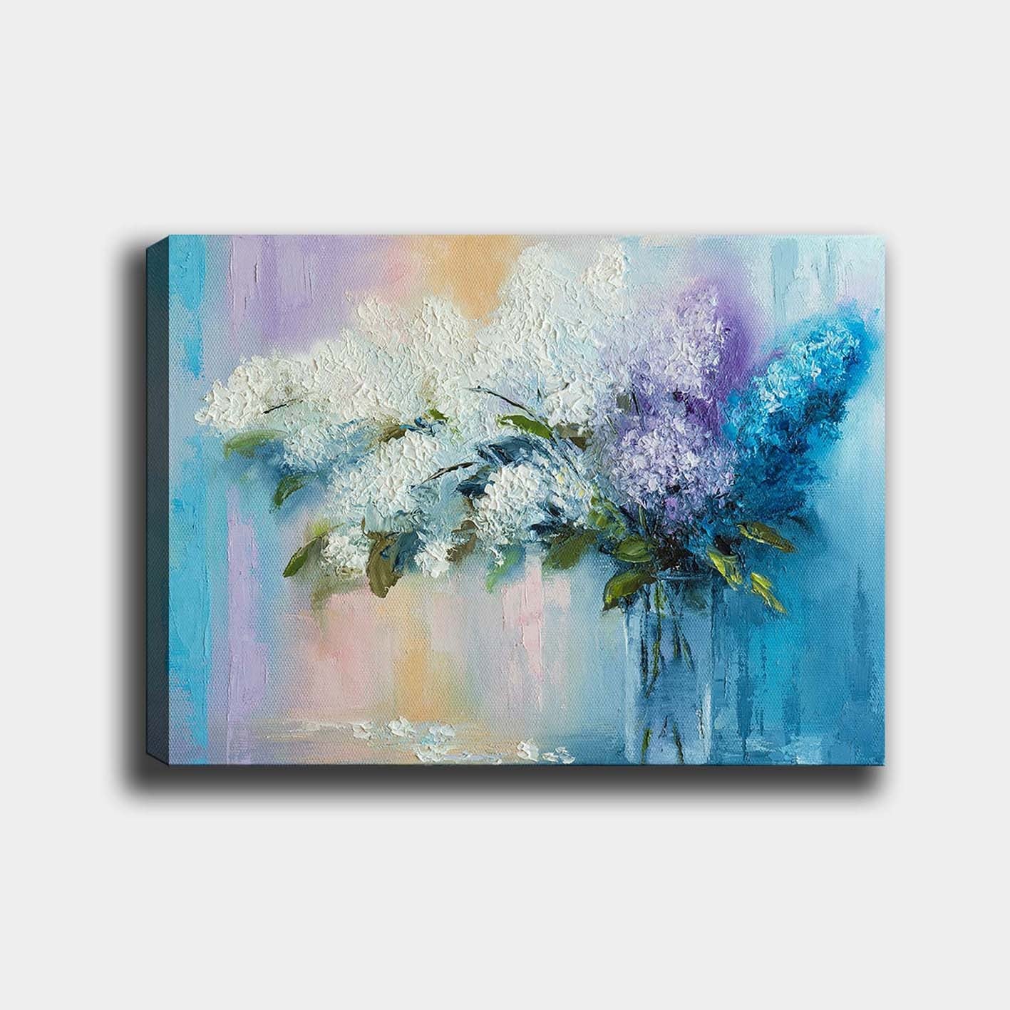 Impressionante pintura decorativa em tela, 70 x 100 cm | 100% tela, 100% moldura de madeira (3 cm de espessura) | Perfeito para amantes de decoração e arte