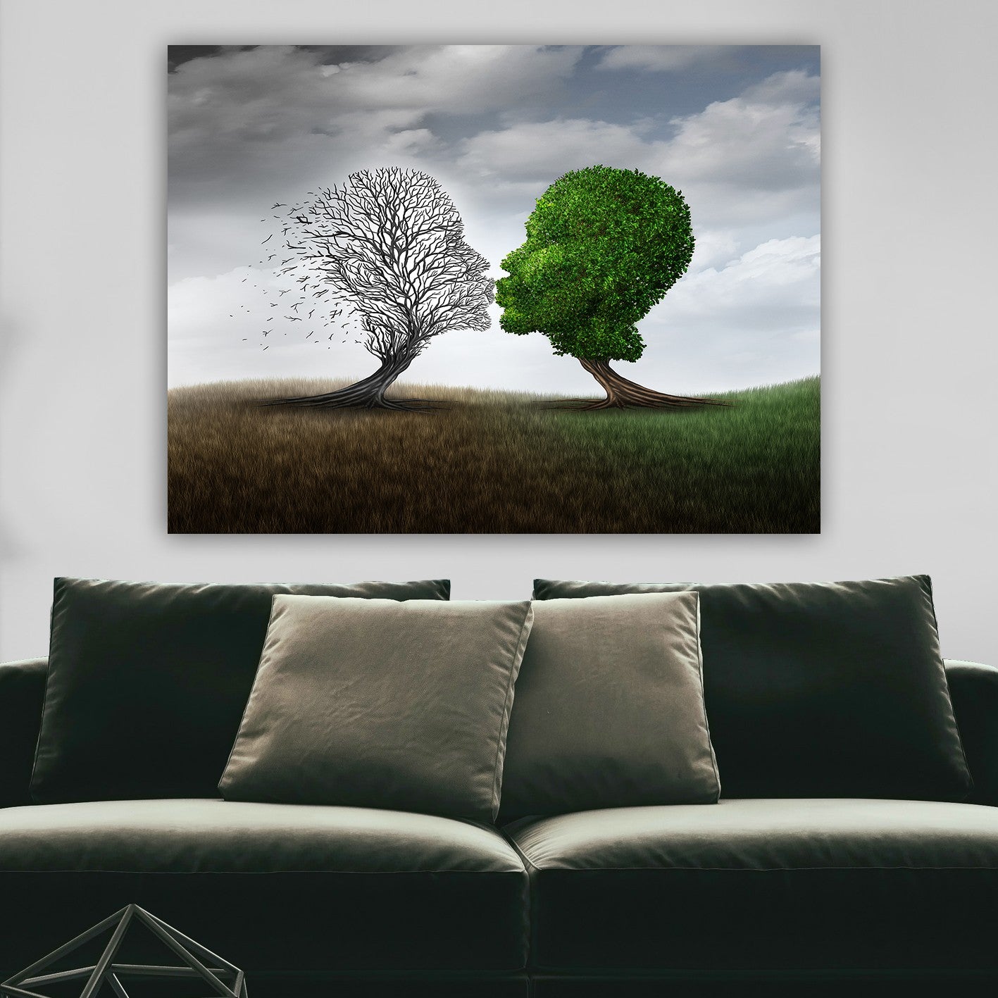 Impressionante pintura decorativa em tela, 70 x 100 cm | 100% tela, 100% moldura de madeira (3 cm de espessura) | Perfeito para amantes de decoração e arte