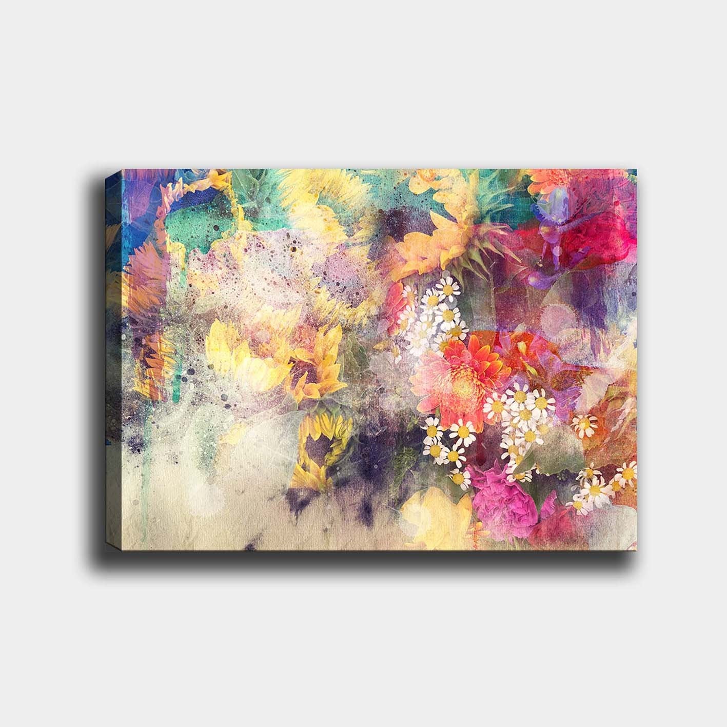 Impressionante pintura decorativa em tela, 70 x 100 cm | 100% tela, 100% moldura de madeira (3 cm de espessura) | Perfeito para amantes de decoração e arte