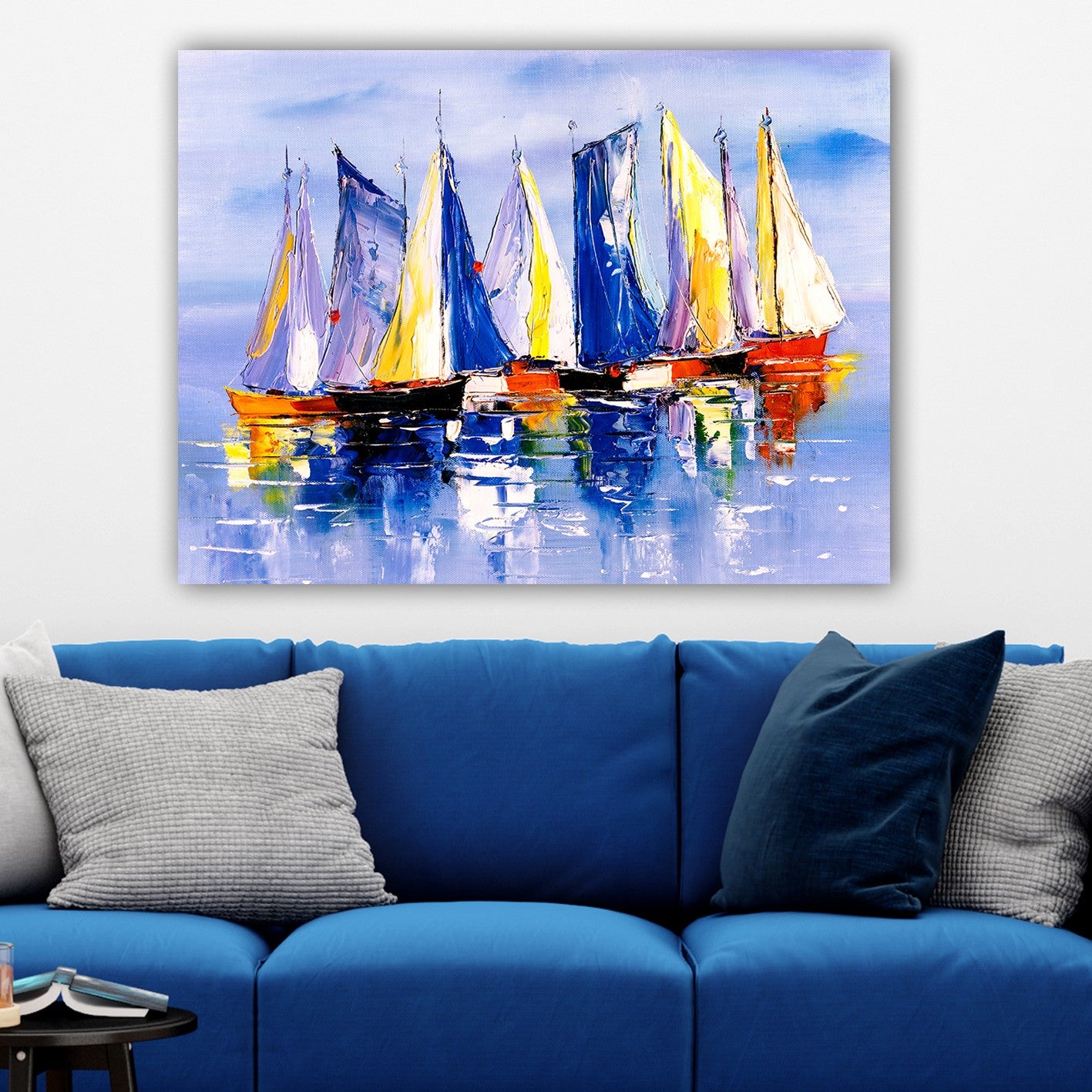 Impressionante pintura decorativa em tela, 70 x 100 cm | 100% tela, 100% moldura de madeira (3 cm de espessura) | Perfeito para amantes de decoração e arte