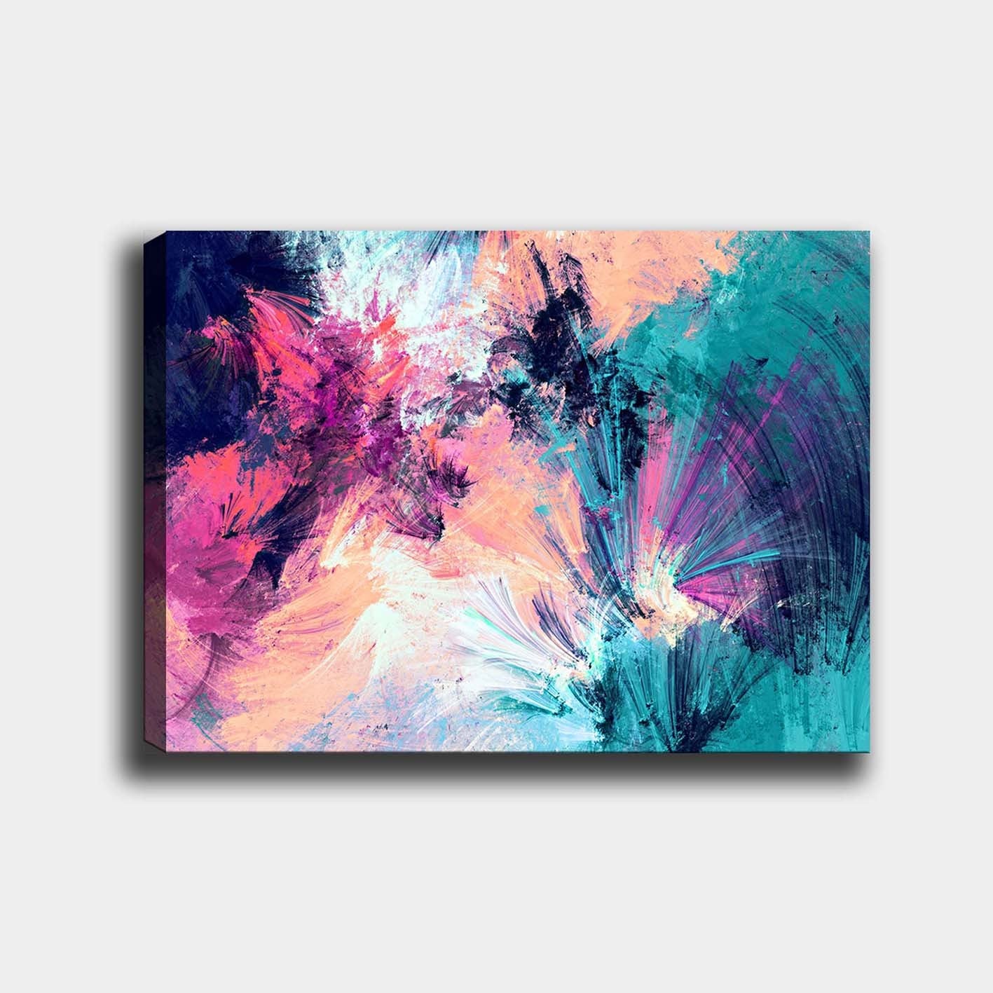 Impressionante pintura decorativa em tela, 70 x 100 cm | 100% tela, 100% moldura de madeira (3 cm de espessura) | Perfeito para amantes de decoração e arte