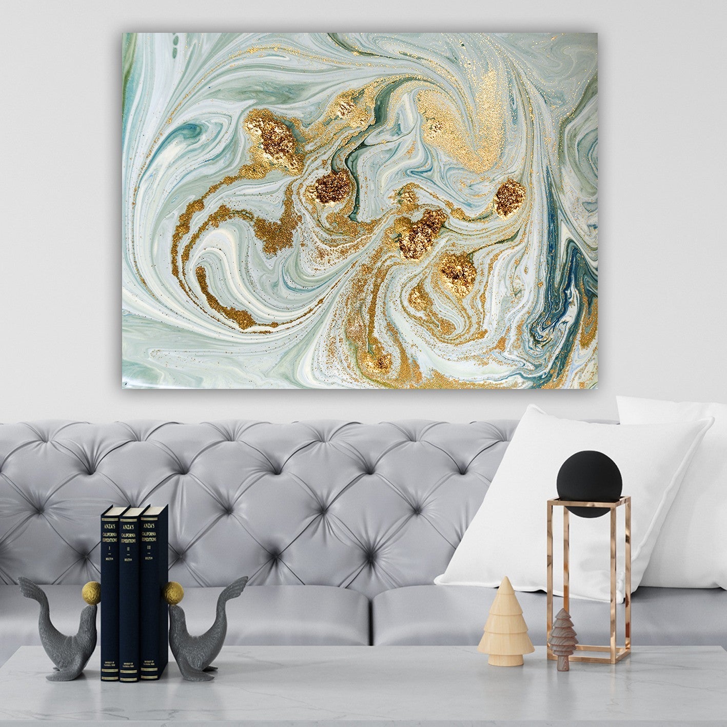 Impressionante pintura decorativa em tela, 70 x 100 cm | 100% tela, 100% moldura de madeira (3 cm de espessura) | Perfeito para amantes de decoração e arte