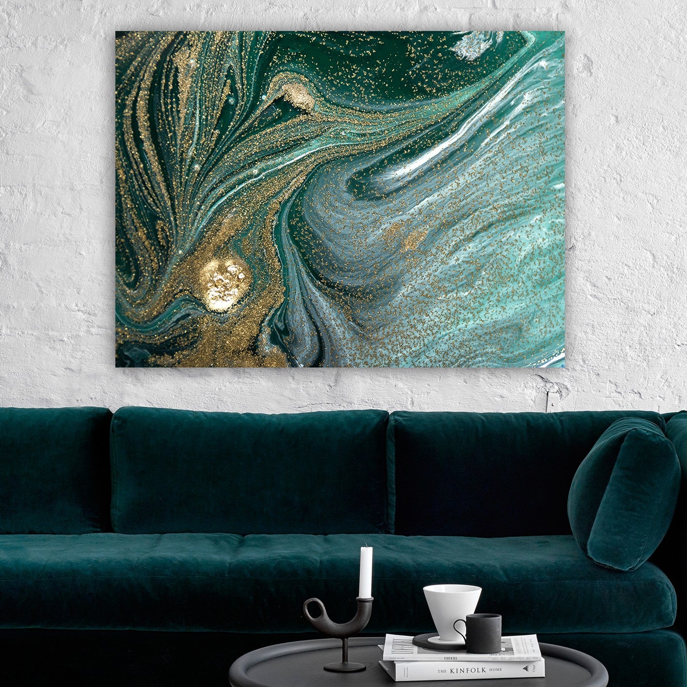 Impressionante pintura decorativa em tela, 70 x 100 cm | 100% tela, 100% moldura de madeira (3 cm de espessura) | Perfeito para amantes de decoração e arte