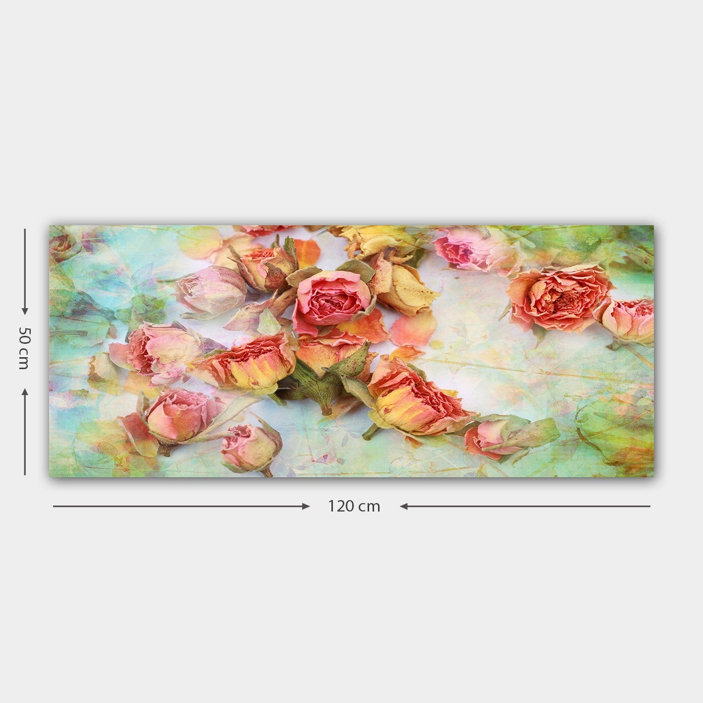 Tela Decorativa Multicolorida 50x120 cm – Canvas 100% com Moldura de Madeira 3 cm (1,68 kg) | YTY1000544_50120