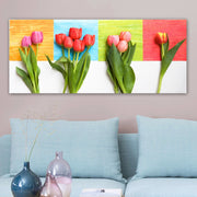 Quadro em Tela Decorativa Multicolor 50 x 120 cm – 100% Canvas com Moldura de Madeira 3 cm