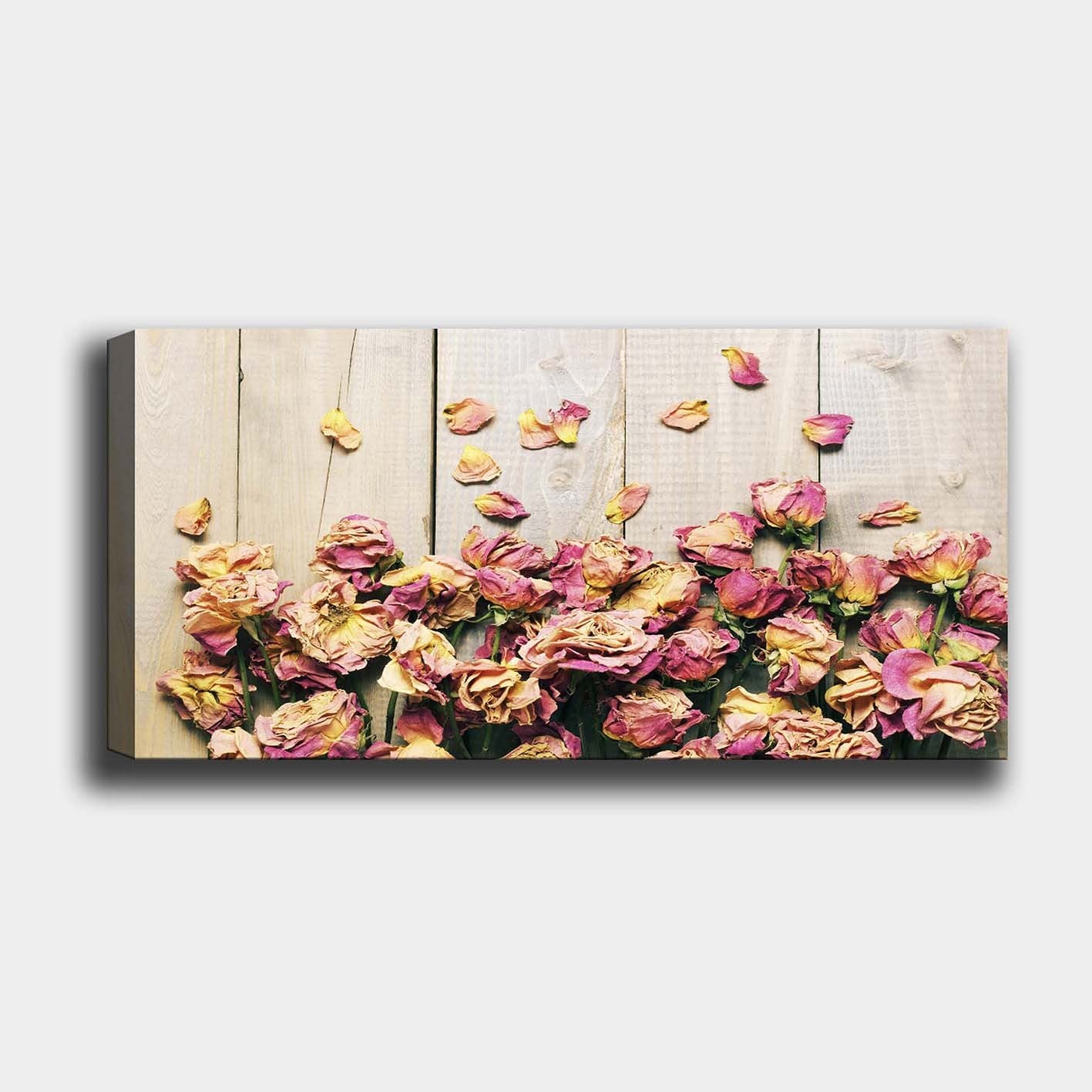 Tela Decorativa Multicolor 50x120 cm em Canvas 100% com Moldura de Madeira (3 cm)