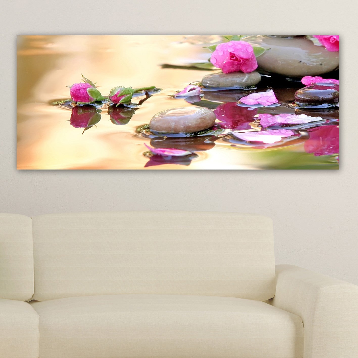 Quadro em Tela 100% Canvas com Moldura de Madeira (3 cm) – Multicolor 50x120 cm