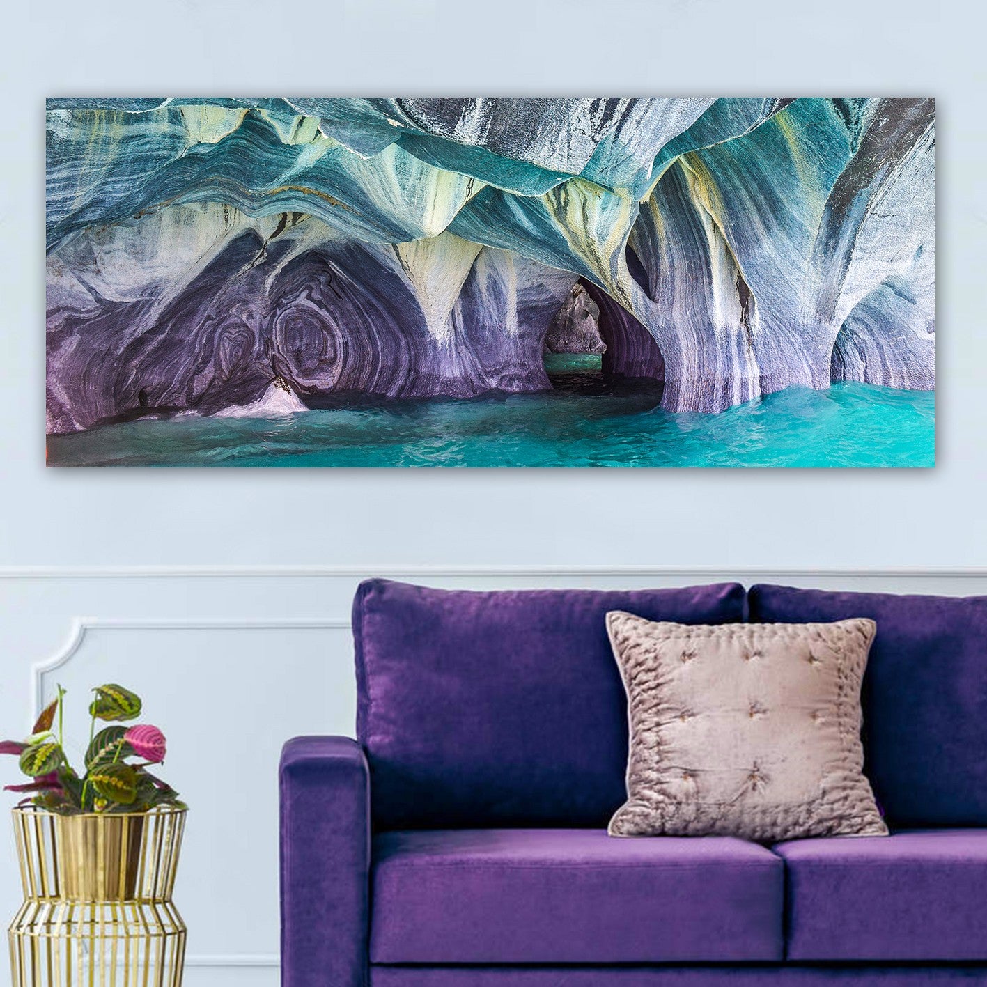 Quadro em Tela Decorativo Multicolor 50x120 cm com Moldura de Madeira (3 cm) – 100% Canvas