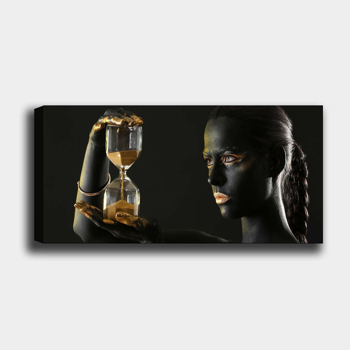 Quadro em Tela Decorativa Multicolor 50 x 120 cm com Moldura de Madeira (3 cm) – 100% Canvas