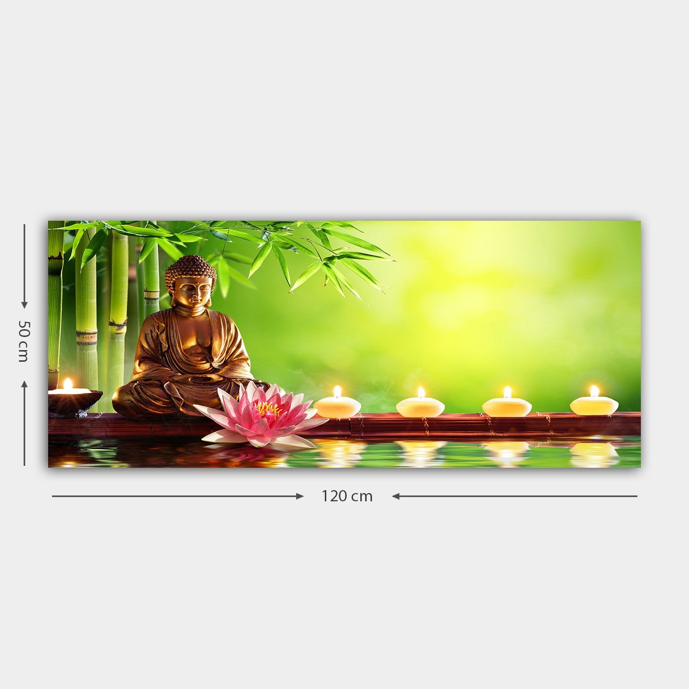 Tela Decorativa Multicolor 50x120 cm – 100% Canvas com Moldura 100% Madeira (3 cm)