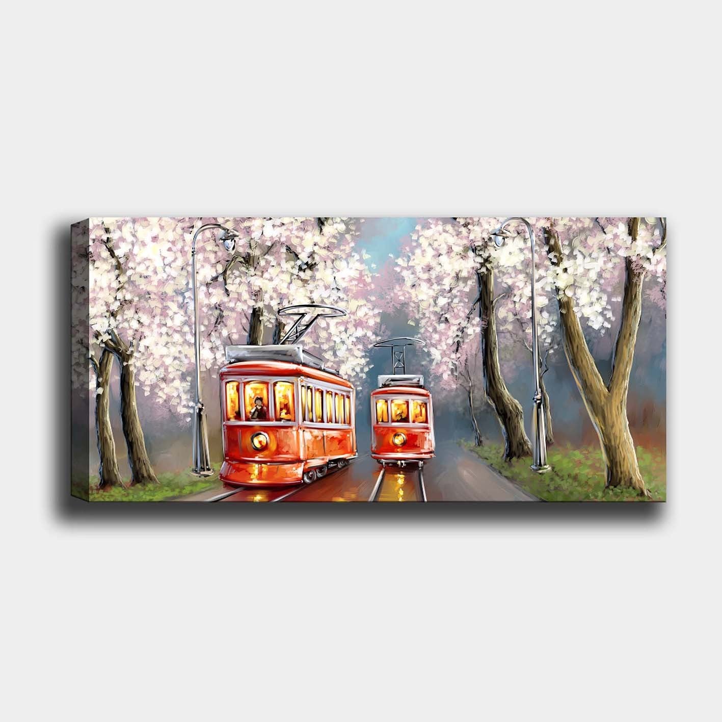 Quadro em Tela Decorativo Multicolor 50x120 cm – 100% Tela, Moldura de Madeira 3 cm