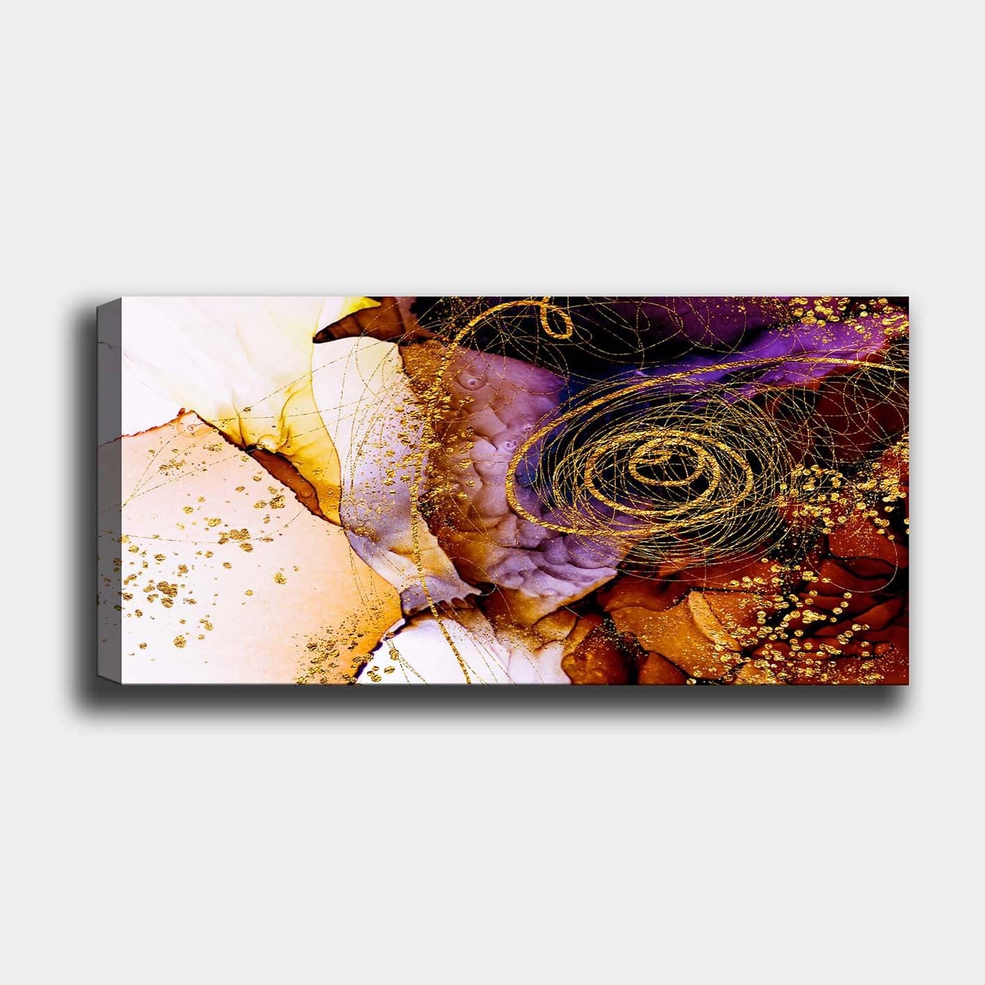 Quadro Decorativo em Tela 100% Canvas, Multicolor, 50 x 120 cm, Moldura de Madeira 3 cm